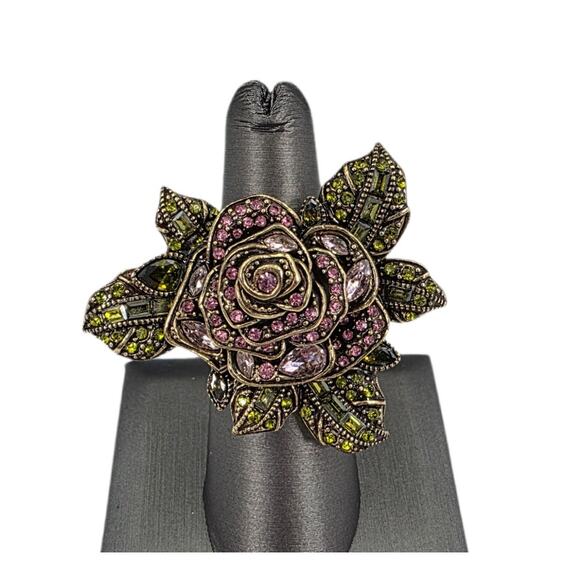 Heidi Daus "Enchanted Beauty" Disney-Commissioned Rose Necklace & Ring Set-NIB - Picture 10 of 16